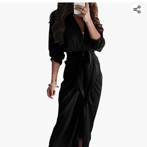 Beautiful shirt gown faux satin